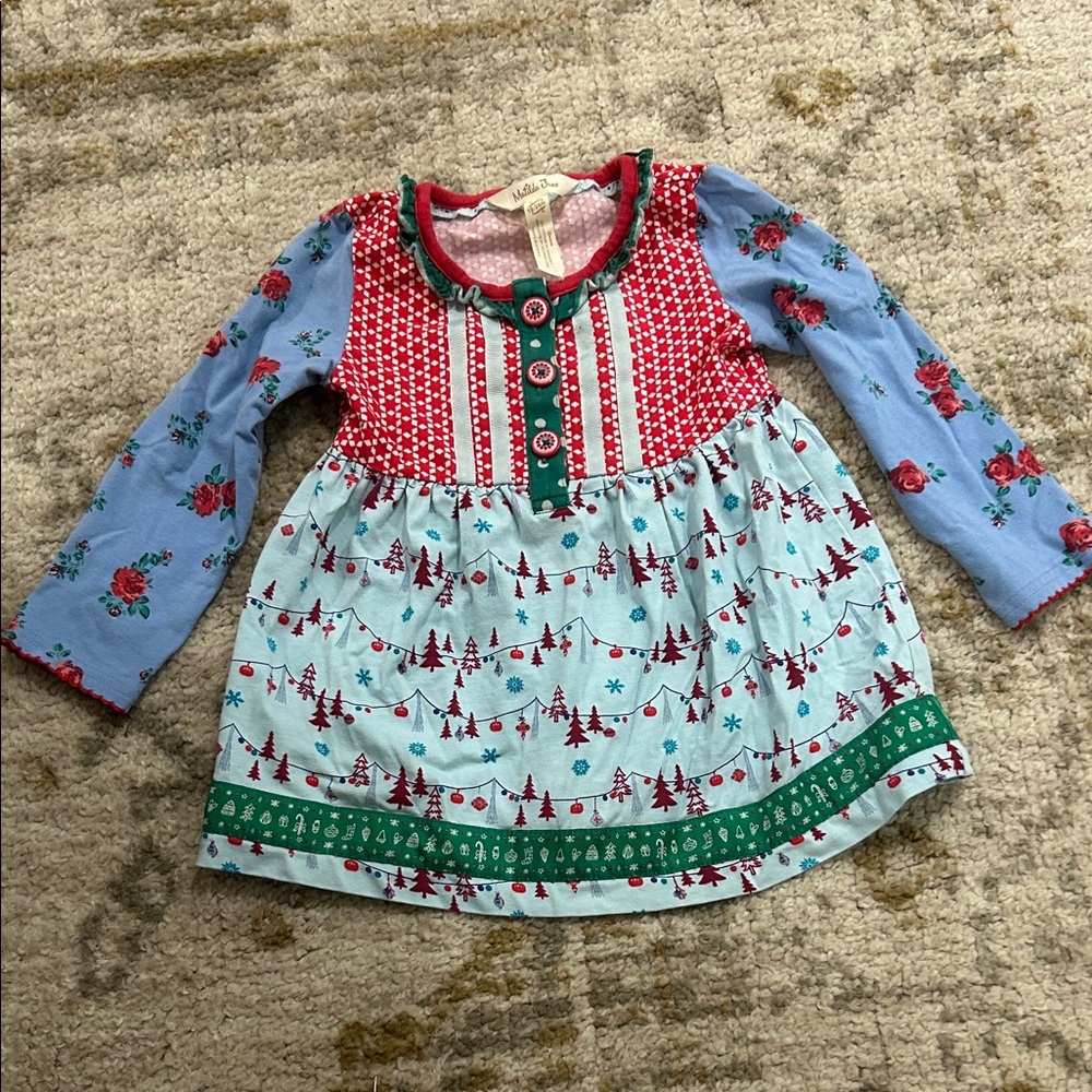 Matilda Jane Kids Long Sleeve Shirt with Holiday Print